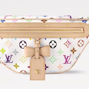 Louis Vuitton x Murakami White w/ multicolor Monogram High Rise Bag NIB